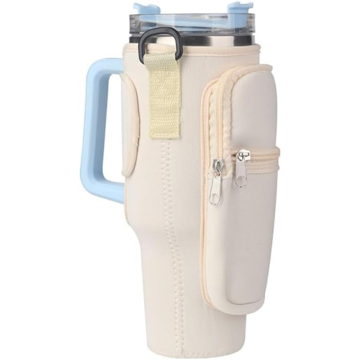 Water Bottle Carrier Bag Fit For 40oz Tumbler With Handle, Water Bottle Holder Bag With Adjustable Shoulder Strap For Hiking Travelling Camping